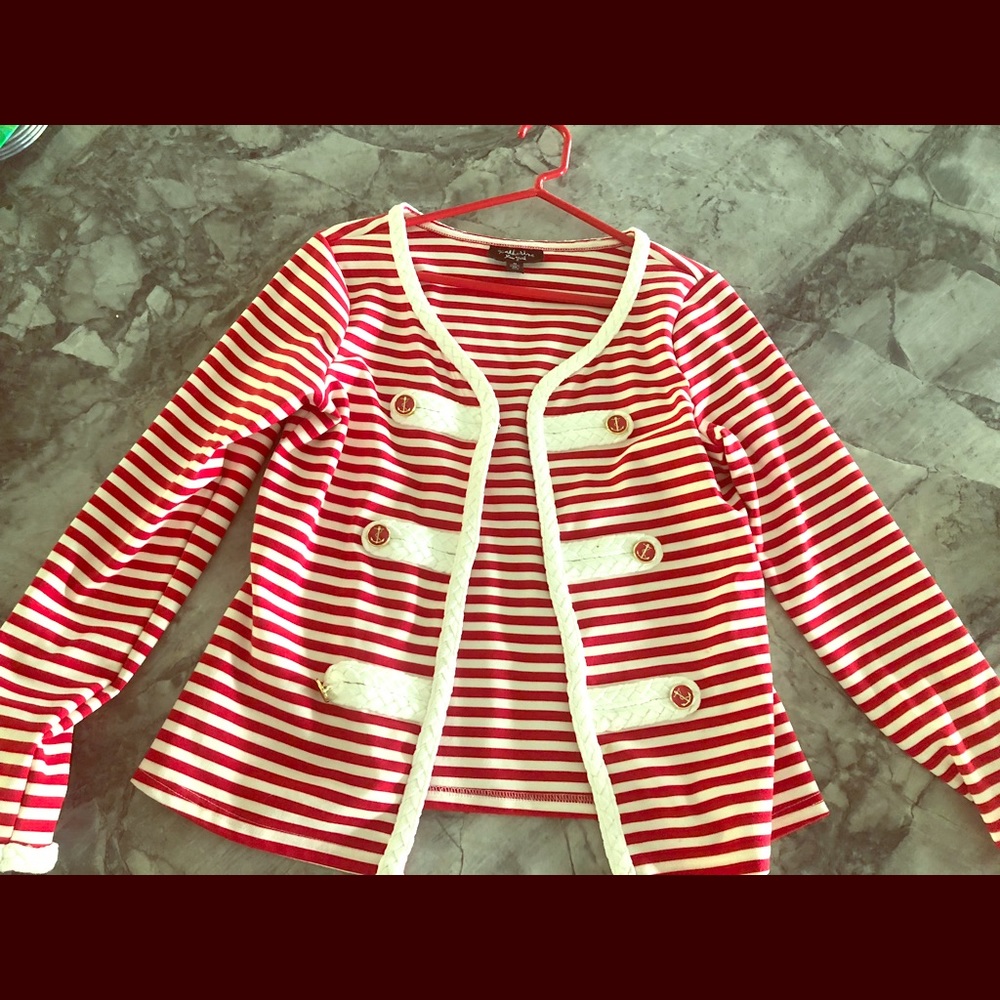 Striped nautical cardigan